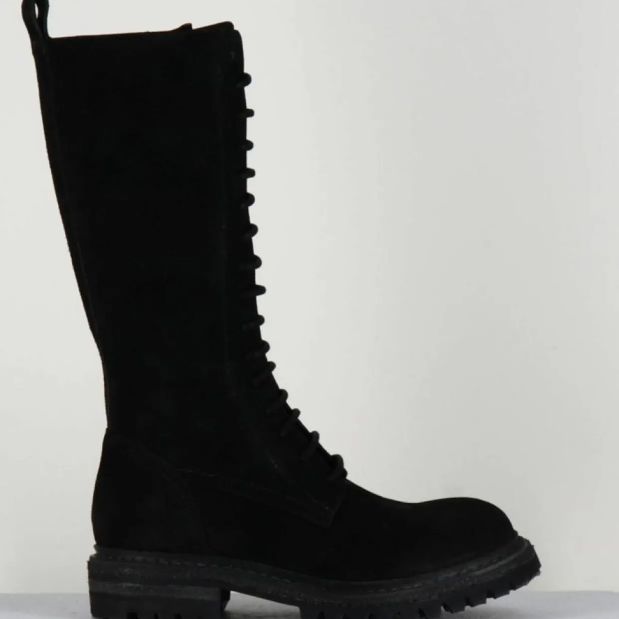 Femme Del Carlo Bottes^Bottes en Velours de Cuir Granada noires