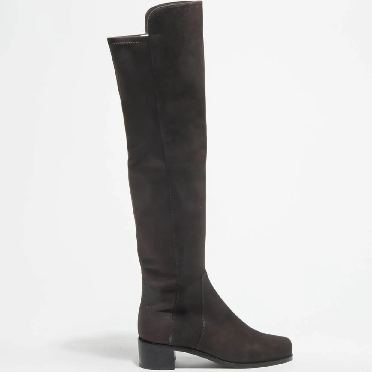 Bottes en Velours de Cuir & Textile Reserve chocolat-Stuart Weitzman Online