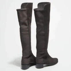 Bottes en Velours de Cuir & Textile Reserve chocolat-Stuart Weitzman Online