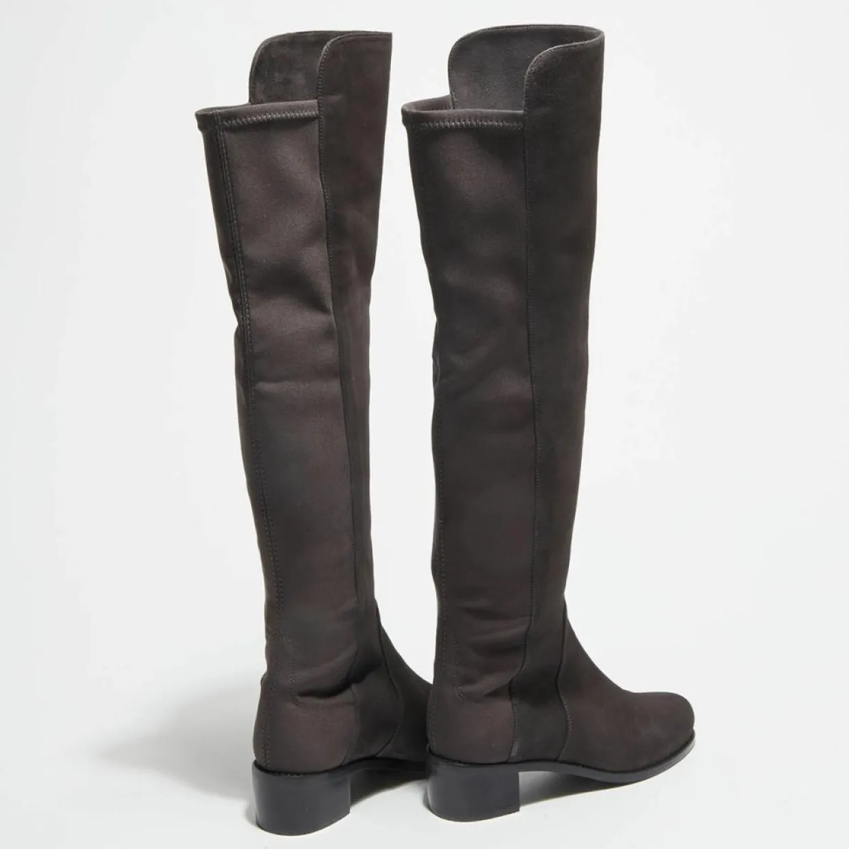 Bottes en Velours de Cuir & Textile Reserve chocolat-Stuart Weitzman Online