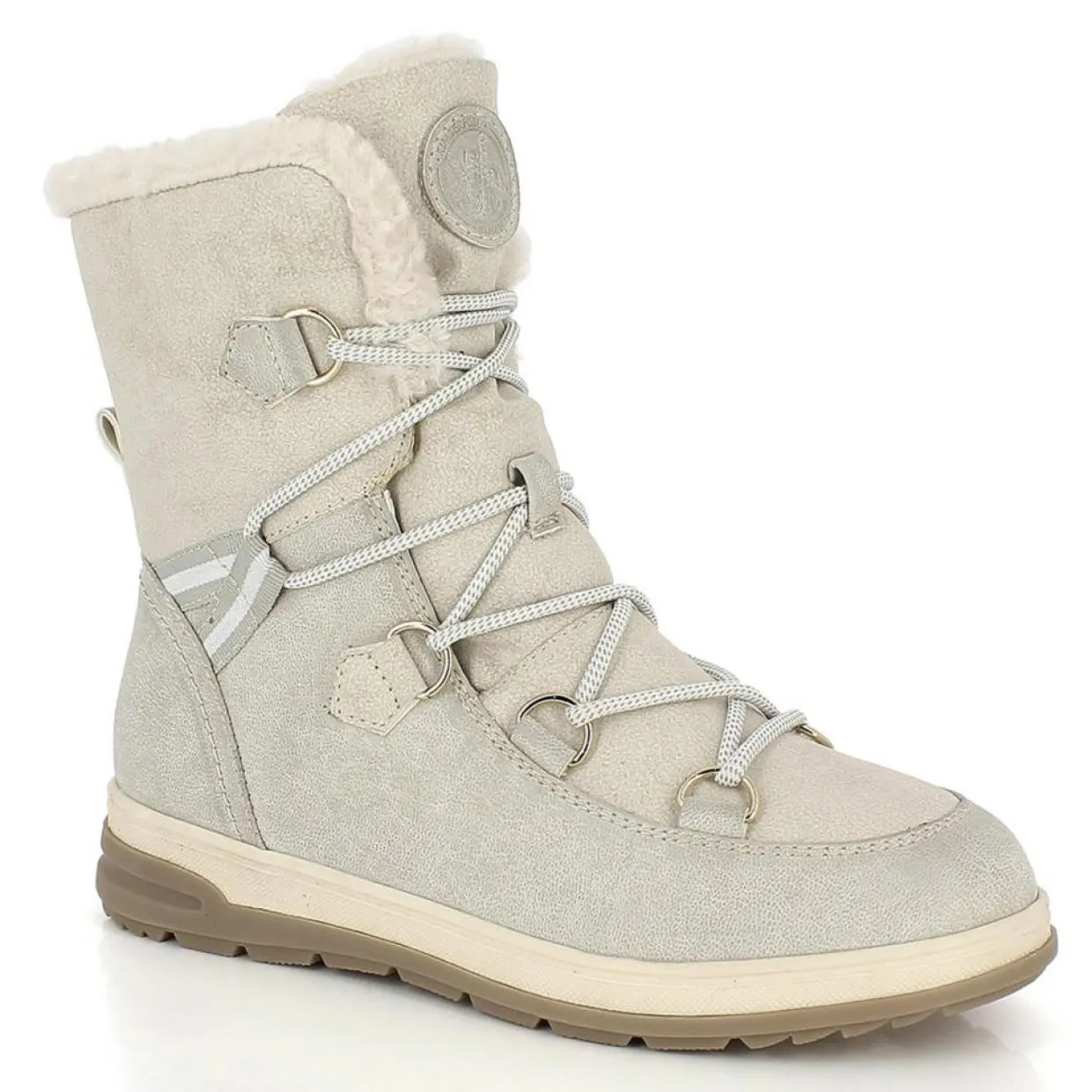 Femme Kimberfeel Bottes^Bottes Fourrées Abigail blanc cassé