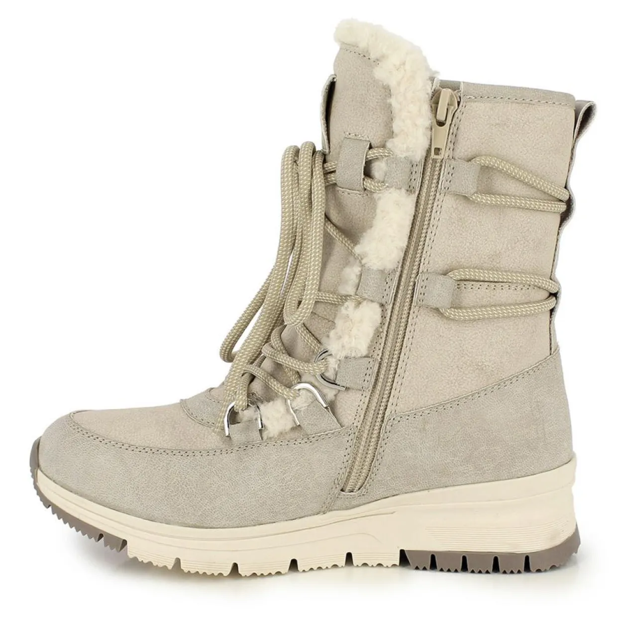Bottes Fourrées Alyssia blanc cassé-Kimberfeel Outlet