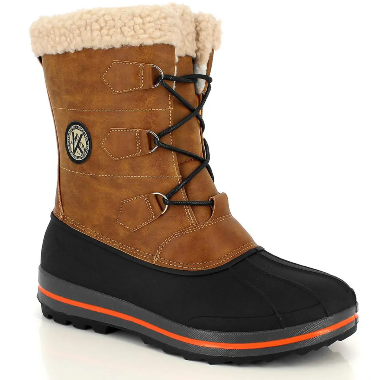 Bottes Fourrées Ethan beige/noir-Kimberfeel Online