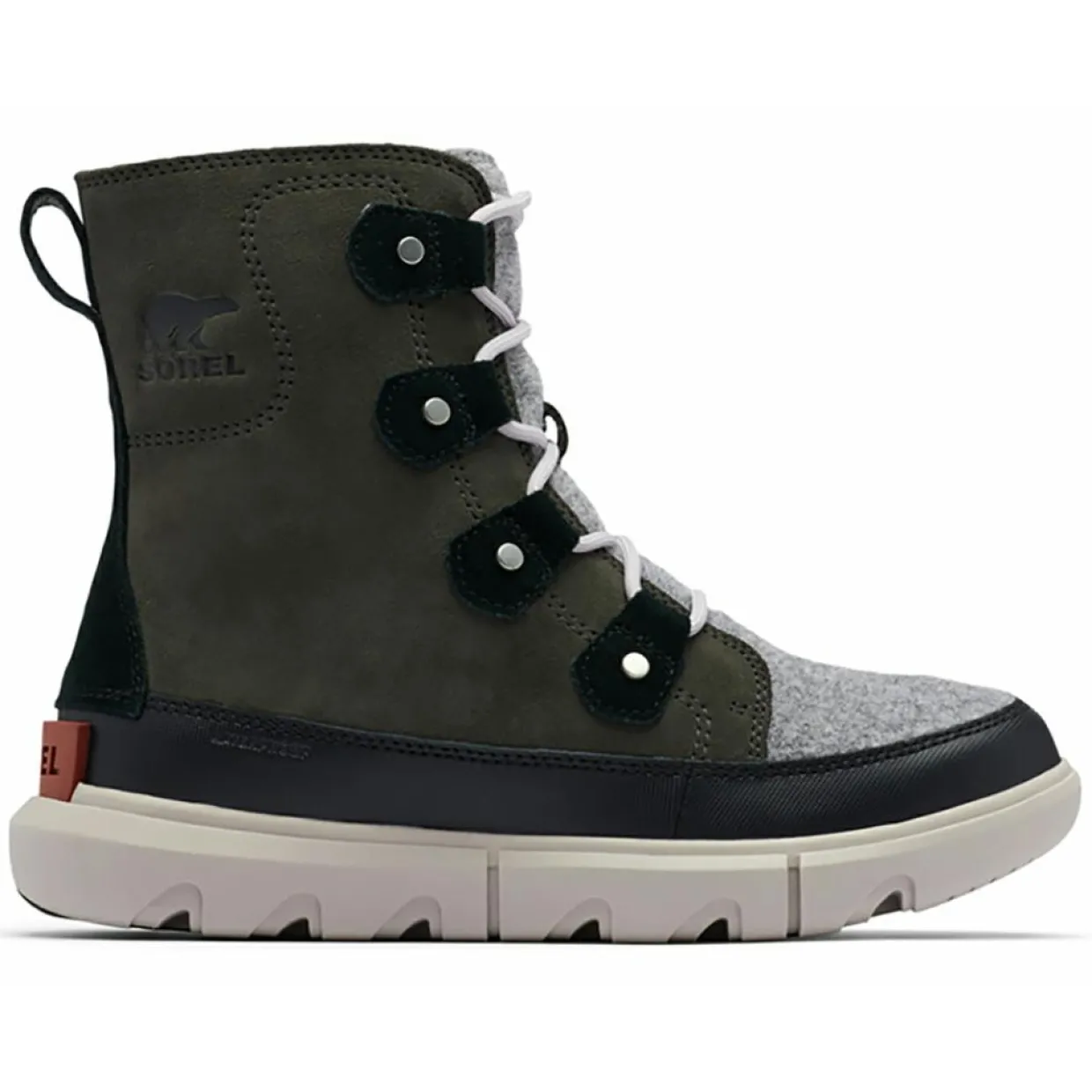 Femme Sorel Bottes^Bottes lifestyle Explorer Ii Joan Felt Wp grises