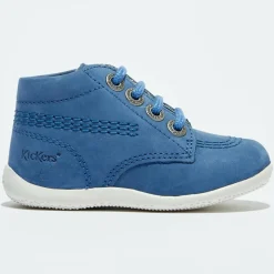 Bottillons Bébé en Velours de cuir bleus-Kickers Hot