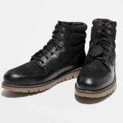 Homme Kickers Boots^Bottillons en Cuir Kick Mountain noirs