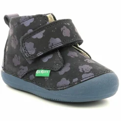 Bottillons en Cuir Sabio à fleurs marine-Kickers Clearance
