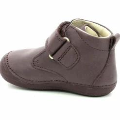 Enfant Kickers Bébé^Bottillons en Cuir Sabio violet foncé