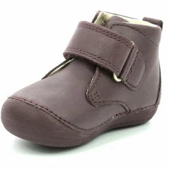Enfant Kickers Bébé^Bottillons en Cuir Sabio violet foncé