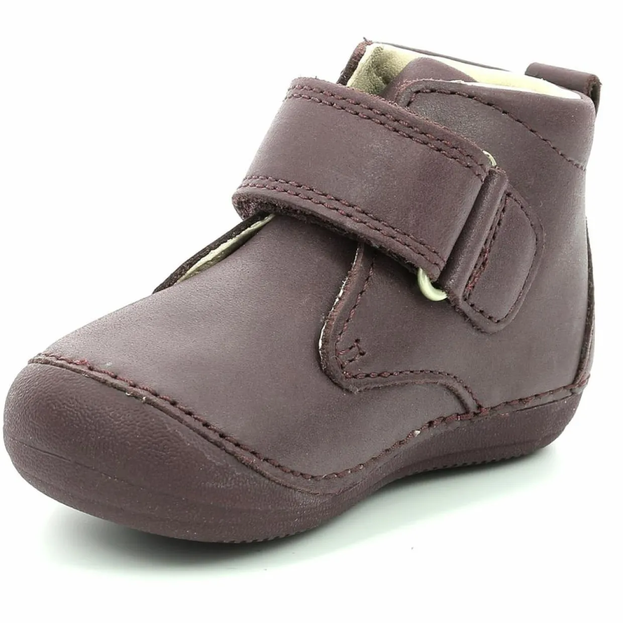 Enfant Kickers Bébé^Bottillons en Cuir Sabio violet foncé