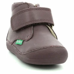 Enfant Kickers Bébé^Bottillons en Cuir Sabio violet foncé