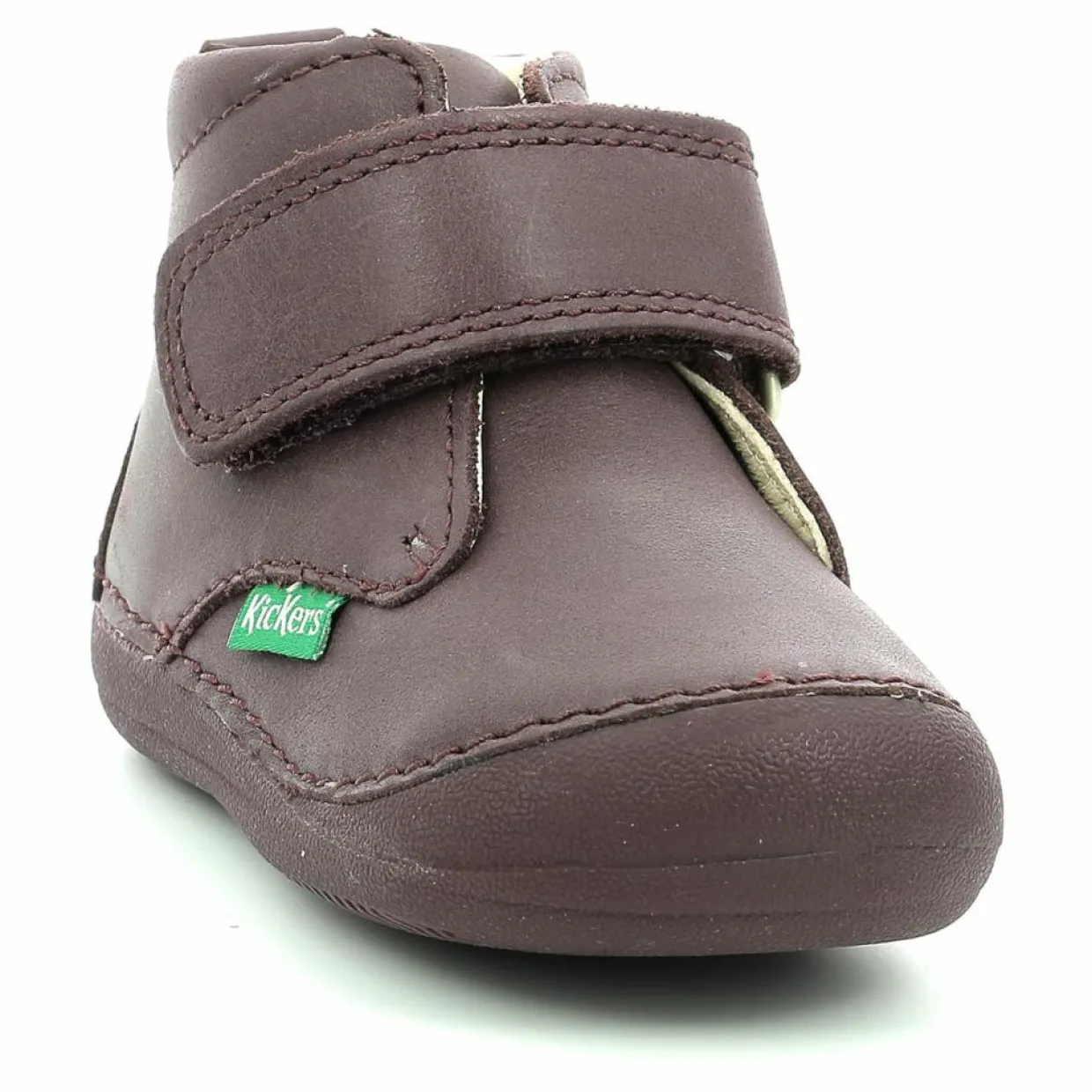 Enfant Kickers Bébé^Bottillons en Cuir Sabio violet foncé
