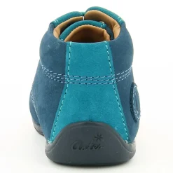 Bottillons en Velours de Cuir Olbi bleu pétrole-Aster Outlet