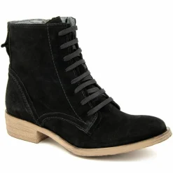 Bottines à lacets noires-Lab78