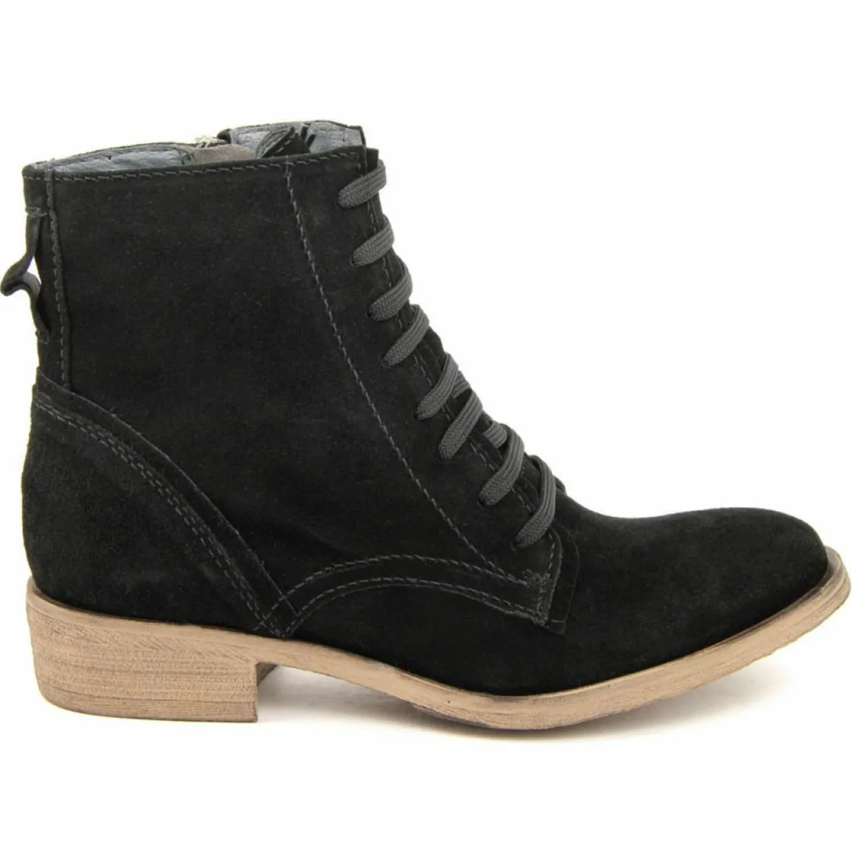 Bottines à lacets noires-Lab78