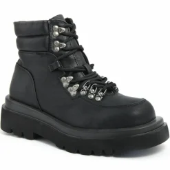 Femme Lab78 Bottines^Bottines à lacets noires - Talon 5 cm