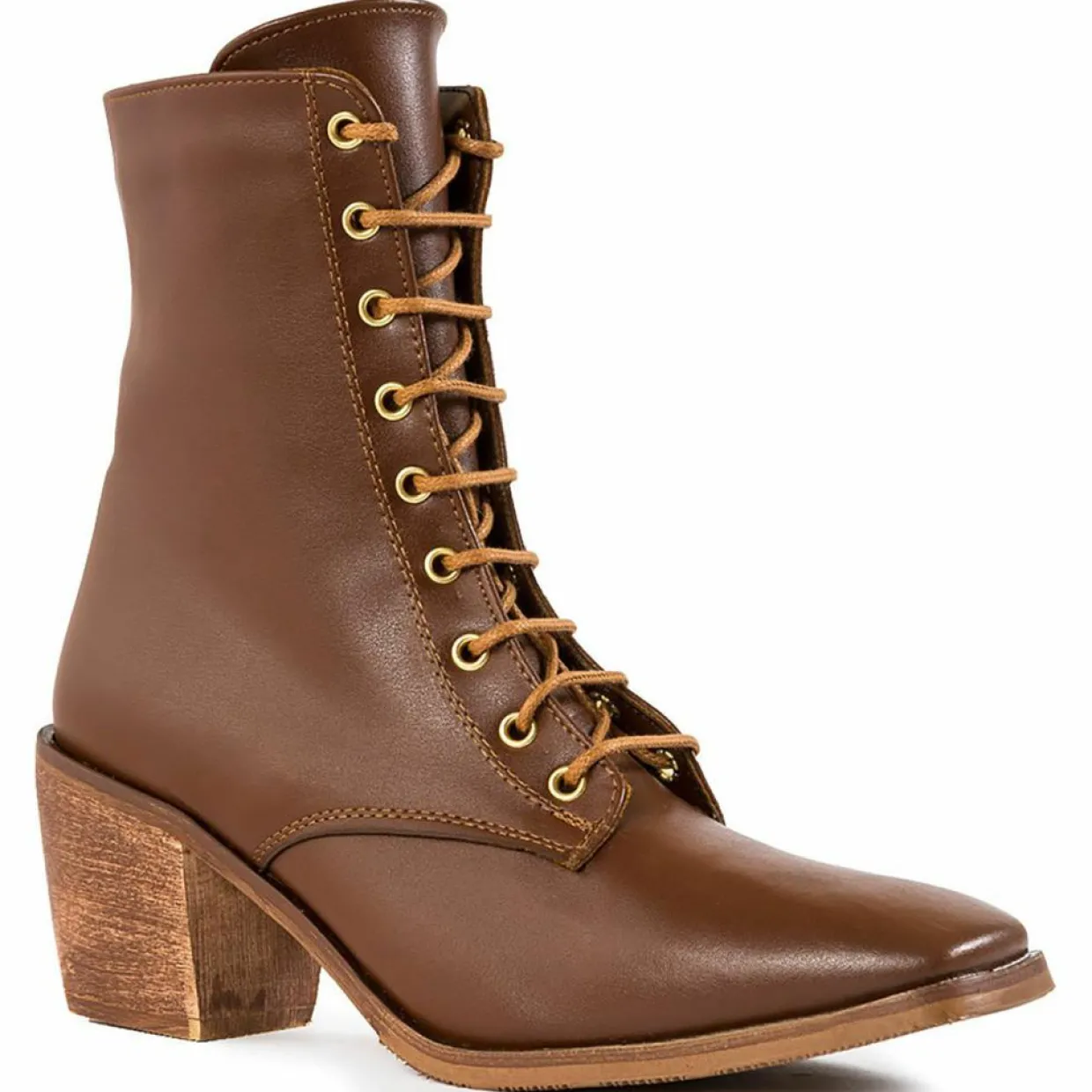 Femme Lab78 Bottines^Bottines à talon cognac - Talon 7 cm