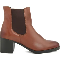 Bottines à talon en Cuir Jade marron - Talon 6 cm-Lab78 Online