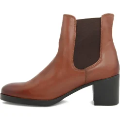 Bottines à talon en Cuir Jade marron - Talon 6 cm-Lab78 Online