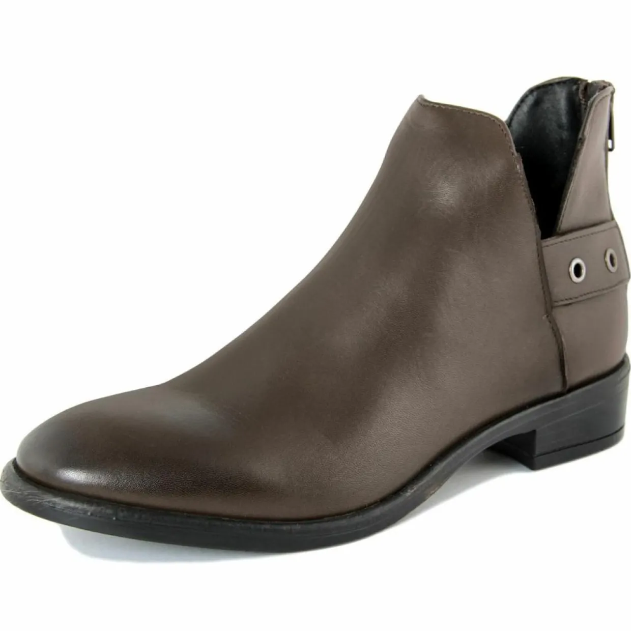 Femme Lab78 Bottines^Bottines à talon en Cuir marron