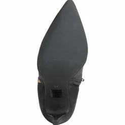 Bottines à talon en Velours de Cuir Cleopatre noires - Talon 10 cm-Lab78 Online