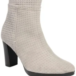 Bottines à talon en Velours de Cuir Vivi castor - Talon 8.5 cm-Lab78
