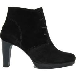 Bottines à talon en Velours de Cuir April noires - Talon 8.5 cm-Lab78 Sale