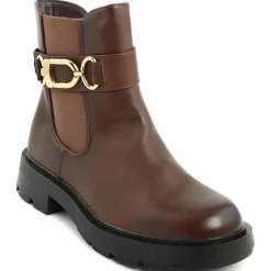 Femme Lab78 Bottines^Bottines chelsea plates marron - Talon 4 cm