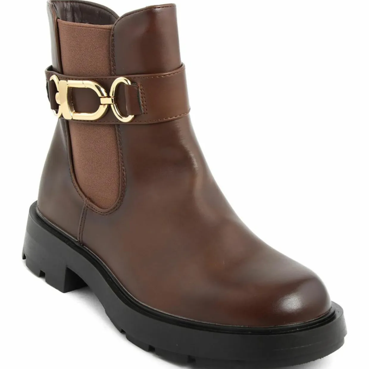 Femme Lab78 Bottines^Bottines chelsea plates marron - Talon 4 cm