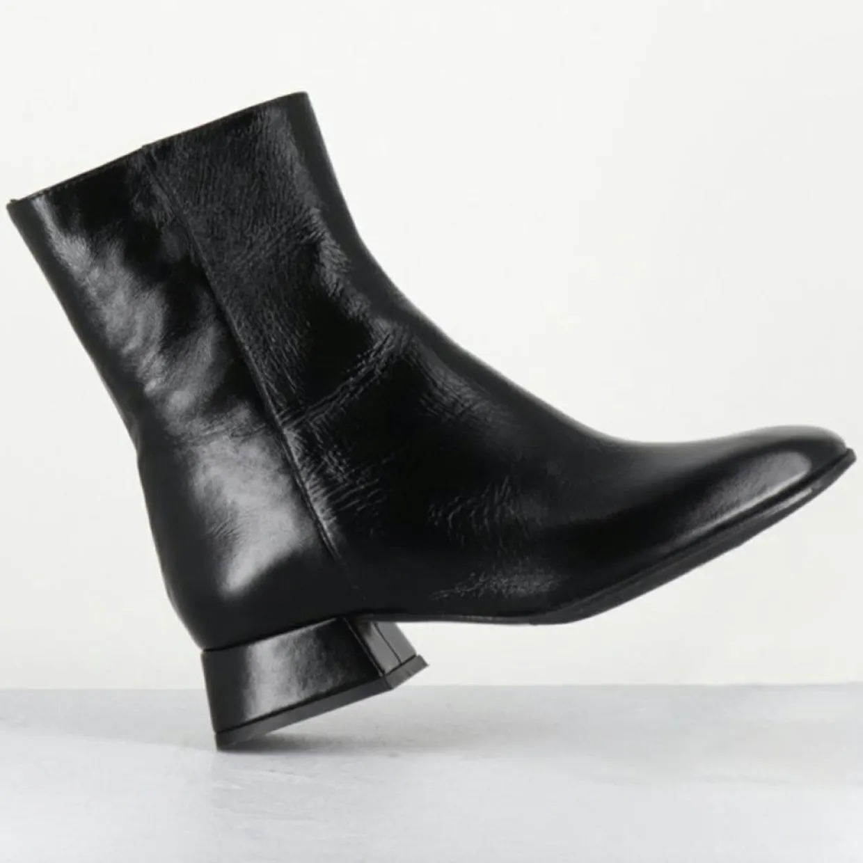 Bottines en Cuir 9916 lux noires-Garrice Lab Best