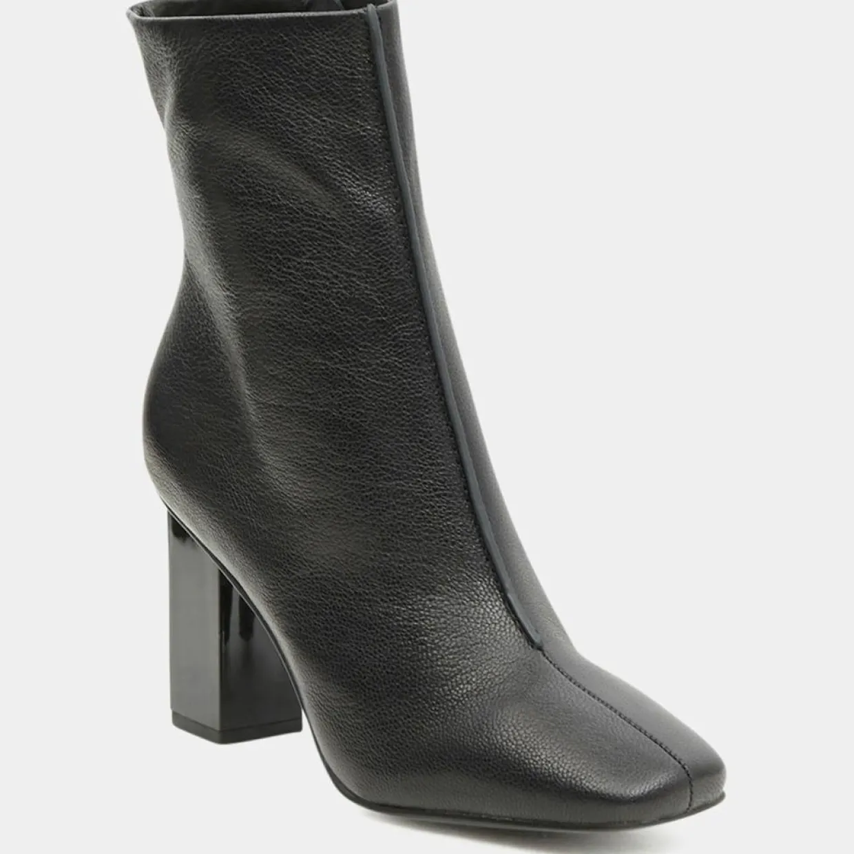 Femme Galeries Lafayette Bottines^Bottines en Cuir à talon géométrique noires - Talon 8,5 cm