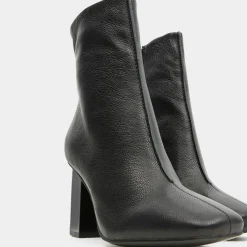 Femme Galeries Lafayette Bottines^Bottines en Cuir à talon géométrique noires - Talon 8,5 cm