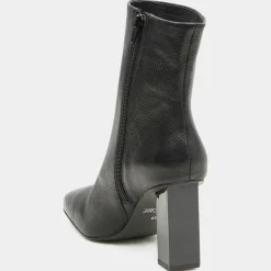 Femme Galeries Lafayette Bottines^Bottines en Cuir à talon géométrique noires - Talon 8,5 cm