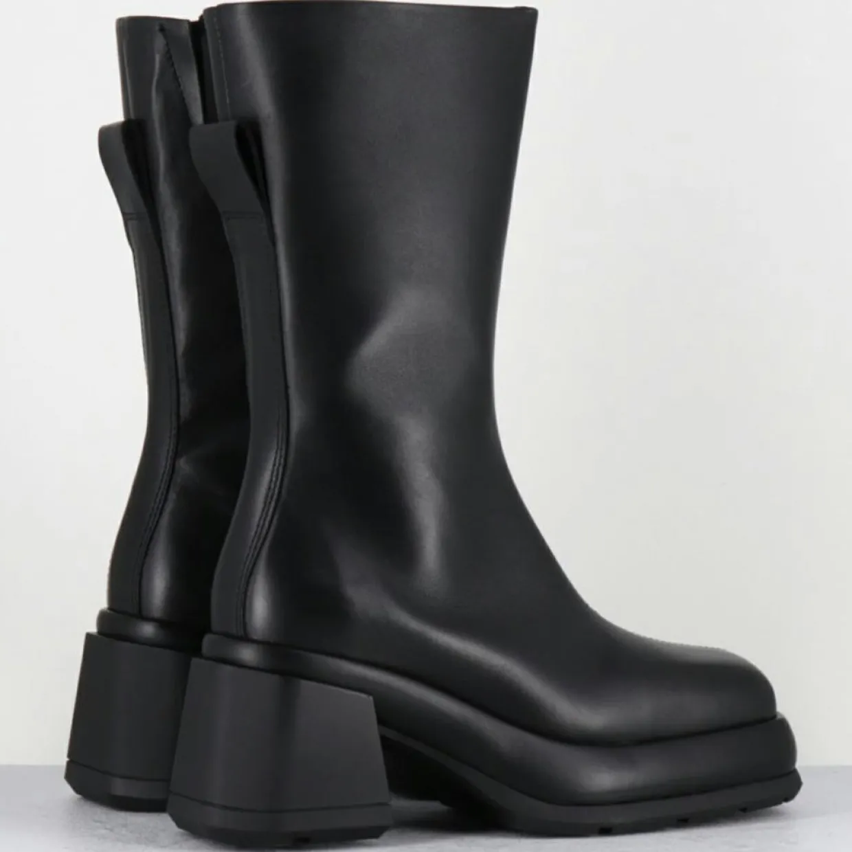 Bottines en Cuir & Textile cassia noires-E8 By Miista Clearance