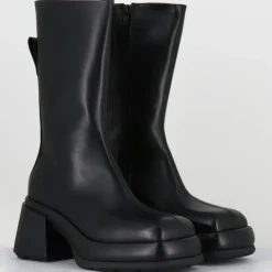 Bottines en Cuir & Textile cassia noires-E8 By Miista Clearance