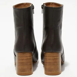 Bottines en Cuir Alba marron - Talon 8,5 cm-Apologie Best