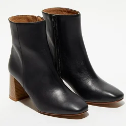 Bottines en Cuir Alba noires - Talon 8,5 cm-Apologie New