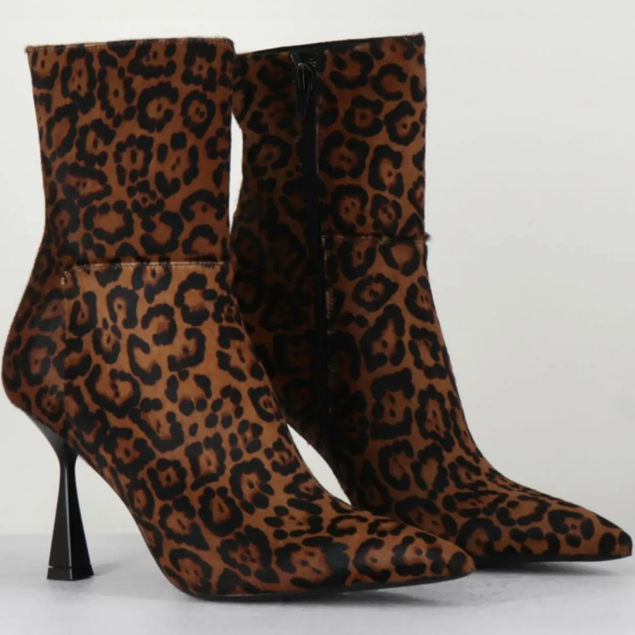 Femme Rotta Bottines^Bottines en Cuir Asia leopard - Talon 9.5 cm
