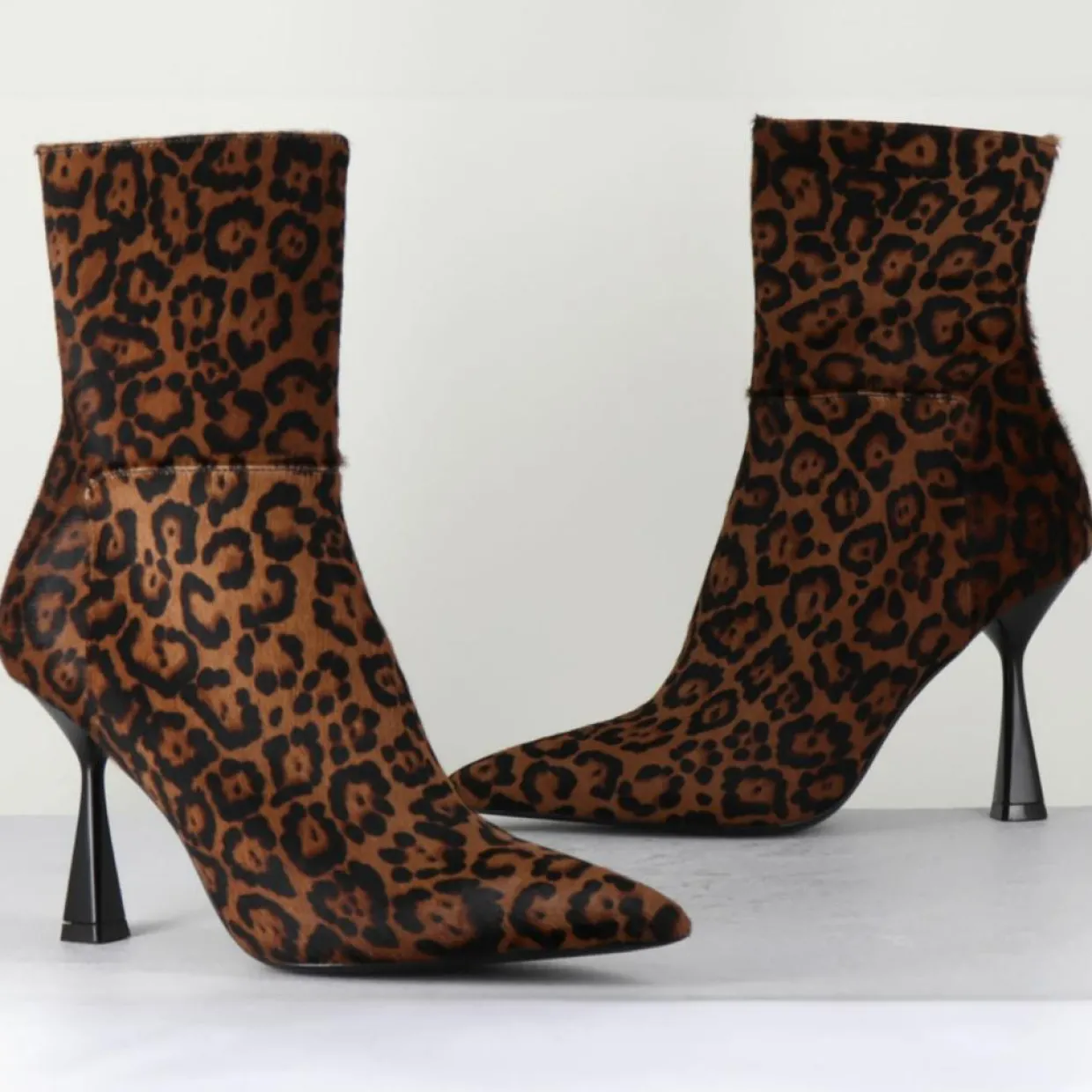 Femme Rotta Bottines^Bottines en Cuir Asia leopard - Talon 9.5 cm