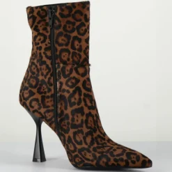 Femme Rotta Bottines^Bottines en Cuir Asia leopard - Talon 9.5 cm