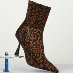 Femme Rotta Bottines^Bottines en Cuir Asia leopard - Talon 9.5 cm