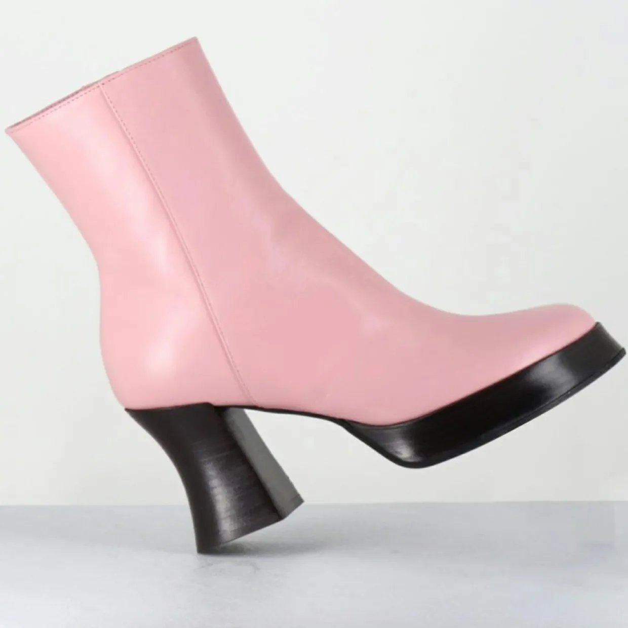 Femme Garrice Lab Bottines^Bottines en Cuir blau roses - Talon : 7.5cm