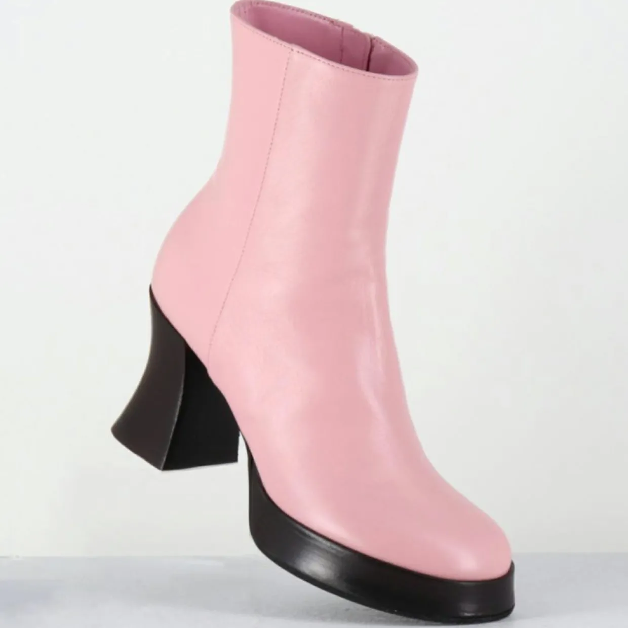 Femme Garrice Lab Bottines^Bottines en Cuir blau roses - Talon : 7.5cm