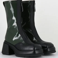 Bottines en Cuir camila vertes - Talon : 8cm-E8 By Miista Online