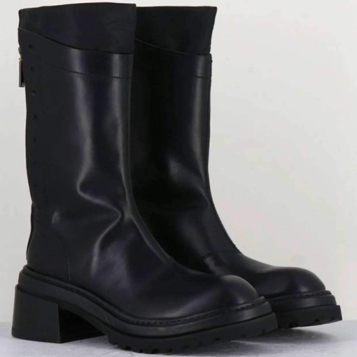 Femme Lemargo Bottines^Bottines en Cuir es noires - Talon : 5cm