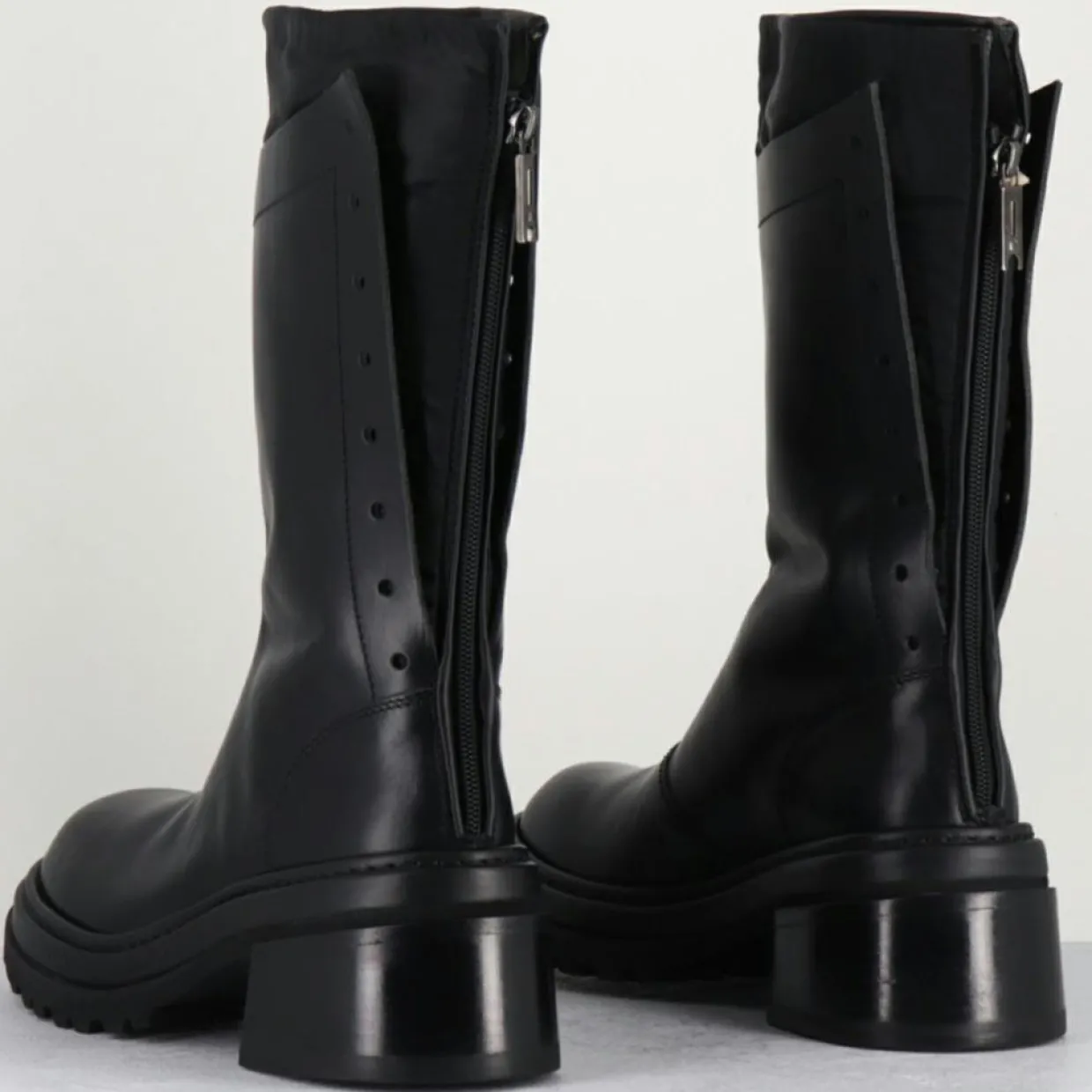 Femme Lemargo Bottines^Bottines en Cuir es noires - Talon : 5cm