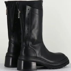 Femme Lemargo Bottines^Bottines en Cuir es noires - Talon : 5cm