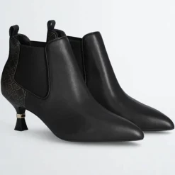 Bottines en Cuir Gaia noir/marron - Talon 6 cm-Liu-Jo Clearance
