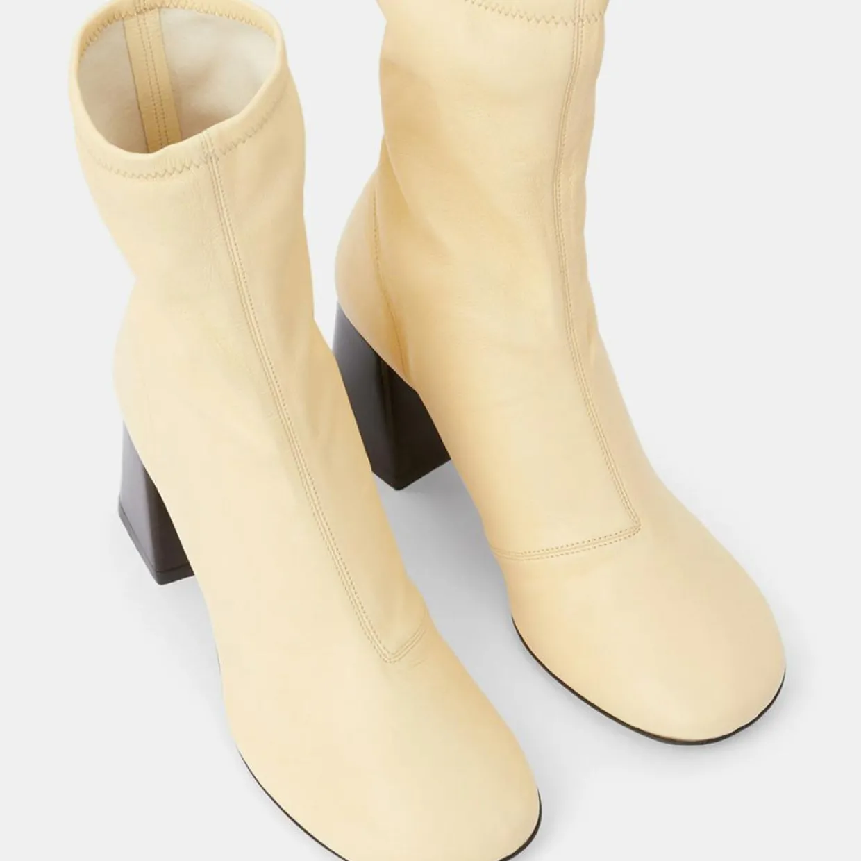Bottines en Cuir Lepus jaune pâle - Talon 7 cm-Neous Discount
