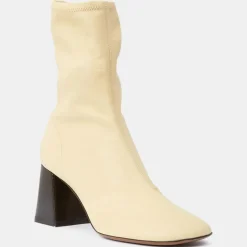 Bottines en Cuir Lepus jaune pâle - Talon 7 cm-Neous Discount